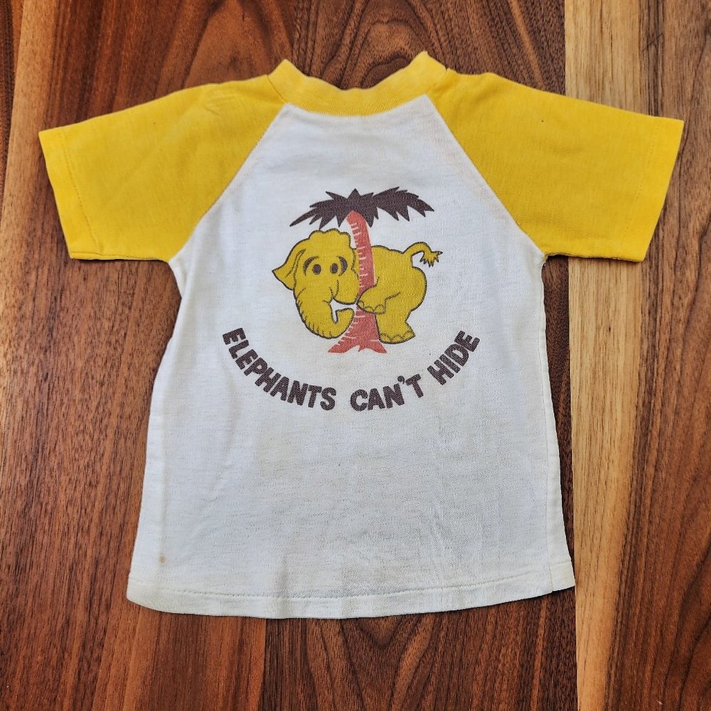 1980s Elephants Can't Hide Toddler Shirt